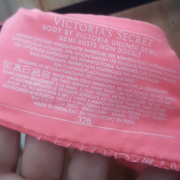 VS pink body by Victoria unlined demi bra 32B - Picture 5 of 5